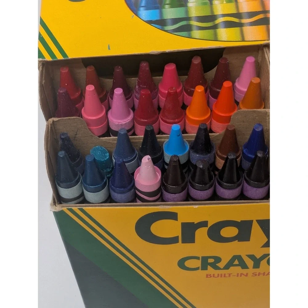 Vintage 1991 Crayola Collector's Colors Limited Edition Tin 64‎ Box & Retired 8